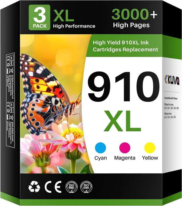 Main image of 910XL Color Ink Cartridges CMY for HP OfficeJet Pro 8020 8025 8028 8030