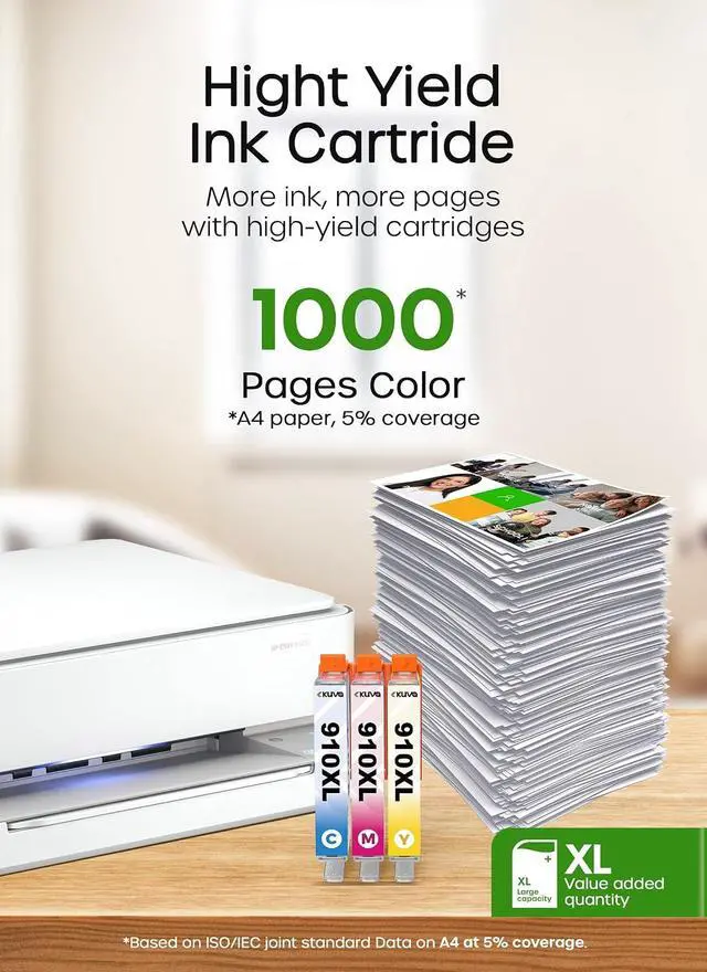 Alt view image 4 of 6 - 910XL Color Ink Cartridges CMY for HP OfficeJet Pro 8020 8025 8028 8030