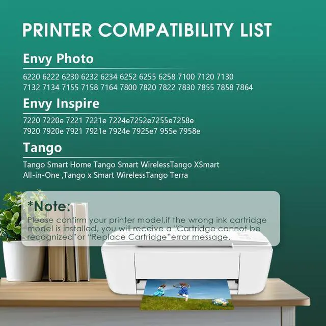 Alt view image 2 of 7 - 64XL Black Ink Cartridge Replacement for HP 64 XL 64 Ink High Yield (2-Pack) Compatible with Envy Photo 7858 7855 7155 6255 6232 Envy Inspire 7955e Tango X Printer