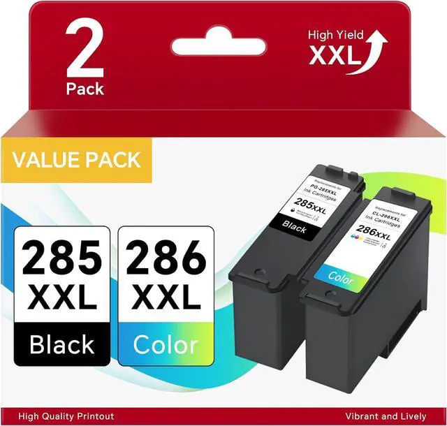 Main image of PG-285XXL CL-286XXL Combo Pack Ink Cartridges Compatible for Canon PG-285 CL-286 PG285 XXL CL286 XXL, Printer Ink for Canon 285 286 Ink Work with Pixma TR7820 TS7720 TS7722 (Black & Color)