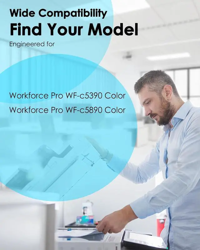 Alt view image 3 of 7 - LeciRoba T10W High Capacity Remanufactured Ink Cartridge Replacement for T10W100 T10W200 T10W300 T10W400 T10W Ink Cartridge Set for Pro WF-C5390 WF-C5890 Color Printer Ink (B/C/Y/M, 4-Pack)