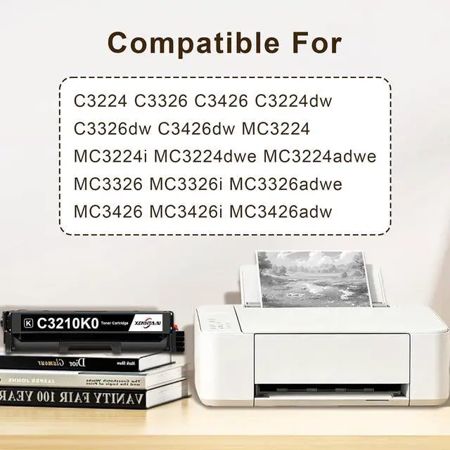 Alt view image 2 of 5 - C3210K0 MC3326 C3224 Toner Cartridges (Black,with Chip) 1-Pack Compatible for Lexmark C3210 MC3226 Black Toner Cartridges C3210K0 Work for C3326 MC3326 C3426 MC3426 Printer(1,500 Pages)