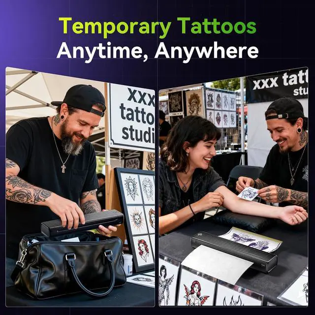 Alt view image 6 of 7 - Itari Tattoo Stencil Printer Kit with 100 Pcs Transfer Paper, Bluetooth