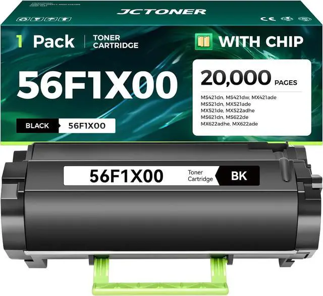 Main image of 56F1X00 Black Extra High Yield Toner Cartridge Compatible with Lexmark 56F1X00 Toner Replacement for Lexmark MS421 MS521 MS621 MX521 MX522 MX622 MS622 MX421 Laser Printer Ink dn dw de adn adw adhe