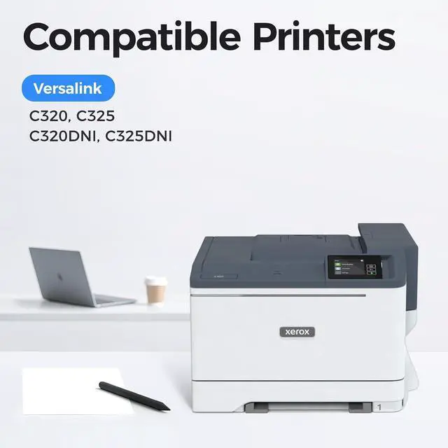 Alt view image 2 of 6 - C320 C325 Toner Cartridge 4-Pack Standard Yield Replacement for 006R04820 006R04821 006R04822 006R04823 Toner Compatible with Xerox C320 C325 C320DNI C325DNI Color Laser Printer All-in-One (B/C/M/Y