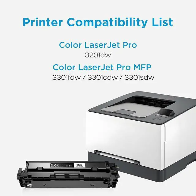 Alt view image 2 of 7 - 218X W2180X Toner Cartridges 4 Pack for Color LaserJet Pro