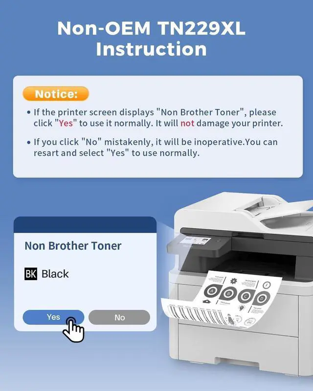 Alt view image 5 of 7 - INK4U TN229XL Toner Cartridges for Brother MFC-L3780CDW HL-L3280CDW Printer