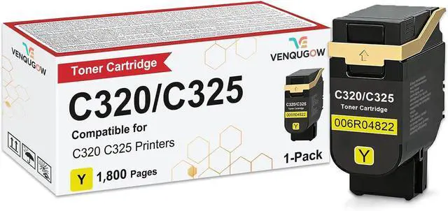 Main image of C320 C325 Toner Cartridge Compatible for Xerox 006R04822 Yellow Toner Cartridge Compatible for Xerox Genuine C320 C325 Printer High Yield 1-Pack with New Chip Yellow