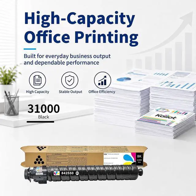 Alt view image 5 of 7 - 842550 Black Toner Cartridge Compatible with Ricoh IM C3010 IM C3510 IMC3010 IMC3510 IM C3510SD Printer, Black, 1-Pack