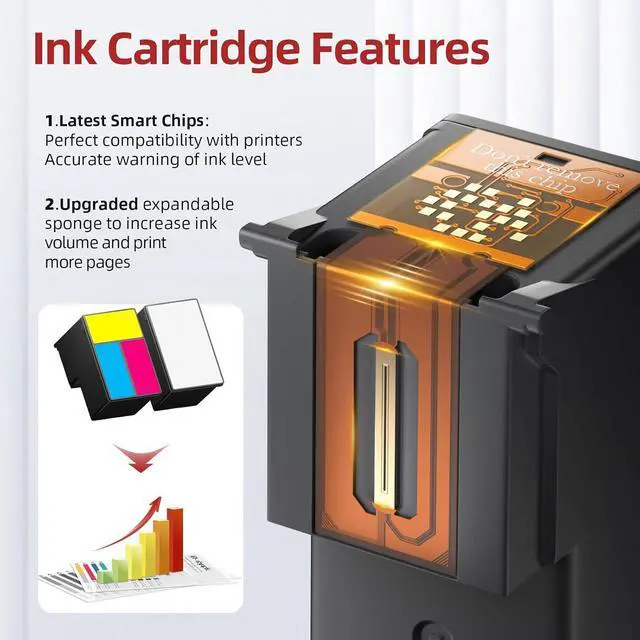 Alt view image 4 of 6 - PG-240 XL 240XL Black Ink Cartridge Compatible for Canon 240XL Black Ink Cartridge PG240 PG-240XL for Canon PIXMA MG3620 MG3600 MG5120 MG3520 TS4120 MG2120 MX472 MX452 MX512 MX532 Printer (2 Black)