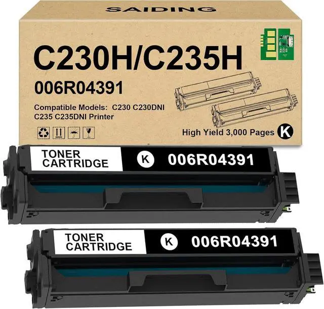 Main image of C235 C230 Black Toner Cartridge Compatible with Xerox 006R04391