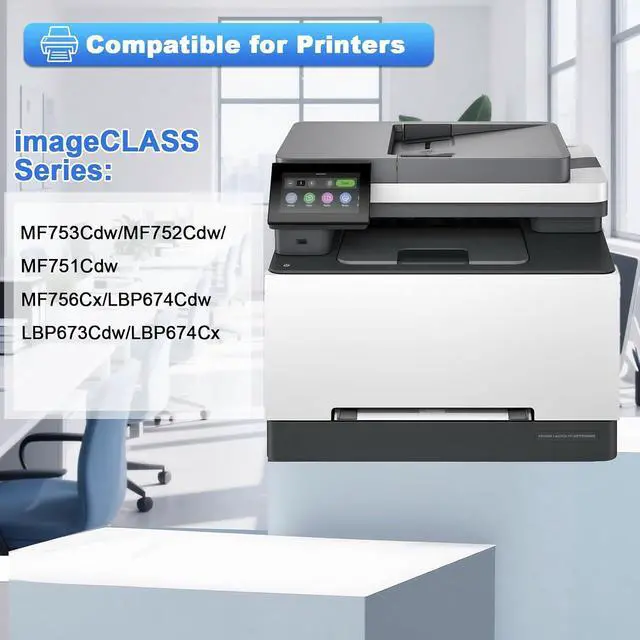 Alt view image 2 of 7 - 069H Toner Cartridge with Chip 4-pack High Yield Replacement for Canon 069 069H Compatible with Canon Color imageCLASS MF750C LBP670C Series MF753Cdw MF754Cdw MF751Cdw LBP674Cdw Printer (B/C/M/Y)