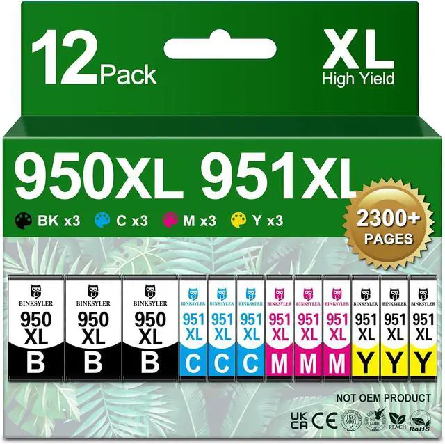 Main image of 3-Sets 950XL 951XL Ink Cartridges Combo Pack Compatible for HP 950 951