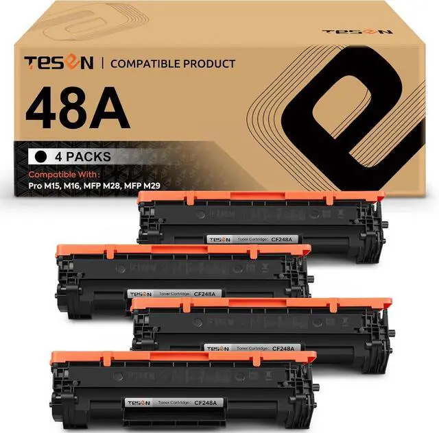 Main image of CF248A Toner Compatible for HP 48A CF248A Toner Cartridge Black 4-Pack