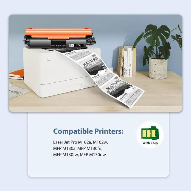 Alt view image 2 of 7 - 17A Toner Cartridge Replacement for HP 17A CF217A Toner with Chip