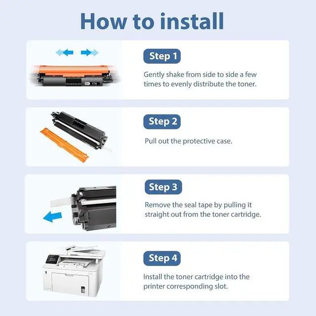 Alt view image 5 of 7 - 17A Toner Cartridge Replacement for HP 17A CF217A Toner with Chip