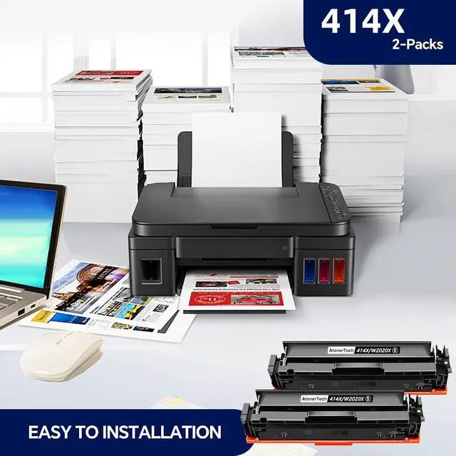 Alt view image 4 of 5 - 414X High Yield Black Toner Cartridge with chip Compatible Replacement for HP 414X/414A/414/W2020X Toner with Color LaserJet Pro MFP M479fdw M479fdn M454dn M454dw M455dn Printer Ink