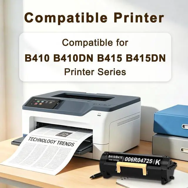 Alt view image 2 of 5 - B410 B415 Black Toner Cartridges 006R04725 High Yield 6,000 Pages 1-Pack