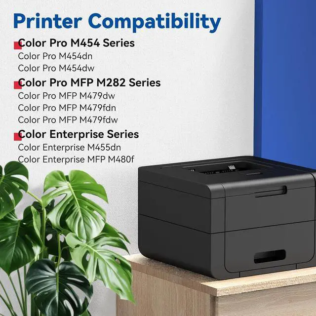 Alt view image 2 of 6 - 414X Toner Cartridges 4-Pack High Yield Compatible for HP Pro MFP M479fdw