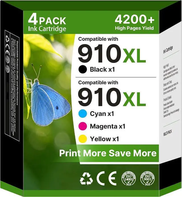 Main image of 910XL Ink Cartridges for HP Printers (4-Pack) Replacement