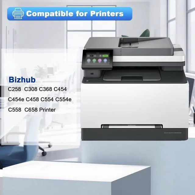 Alt view image 2 of 7 - TN-324 TN324 Toner Cartridge High Yield TN324K Replacement for Konica Minolta TN324K TN324C TN324M TN324Y Compatible with Konica Minolta Bizhub C258 C308 C368 C454 C458 C554 C558 C658 Printer(B/C/M/Y)