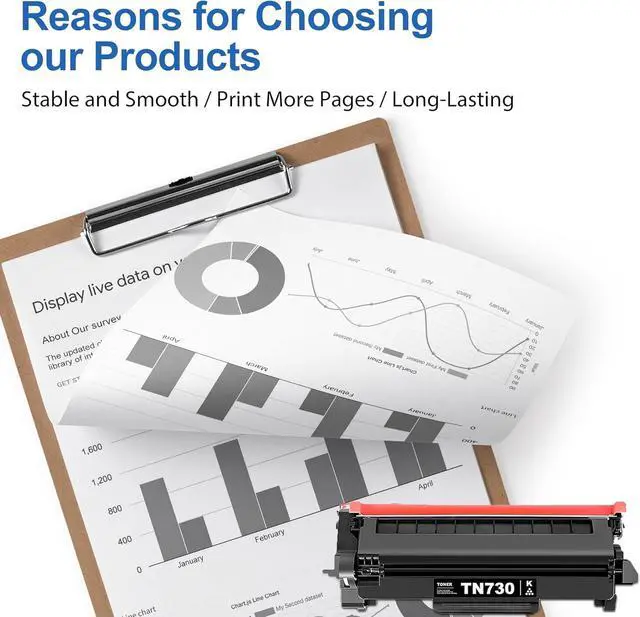 Alt view image 5 of 7 - TN730 TN-730 Toner Cartridge 2-Pack Replacement for Brother TN730 Toner Cartridge - Black DCP-L2550DW MFC-L2710DW MFC-L2750DW HL-L2350DW HL-L2370DW HL-L2395DW HL-L2390DW Printer