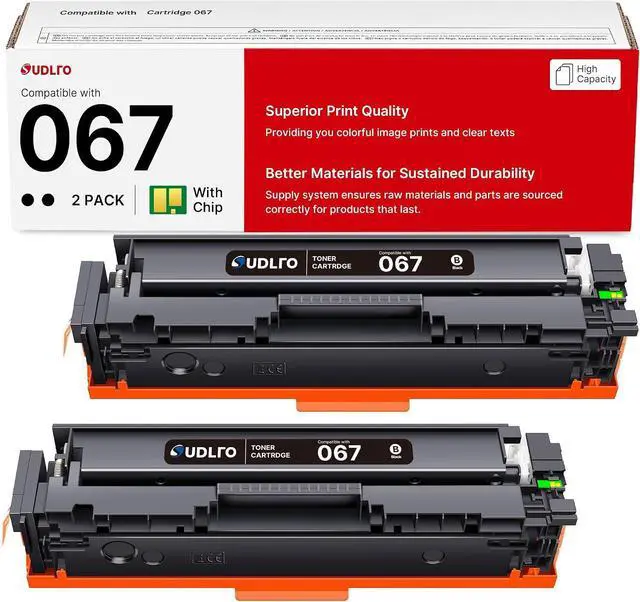 Main image of 067 Black Toner Cartridge Work for Canon MF654cdw Toner Cartridges 2 PACK