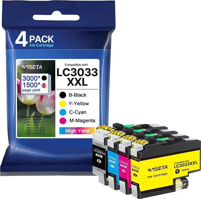 Main image of LC3033 XXL Ink Cartridges Replacement Compatible for Brother LC3033 XXL LC3033XXL Super High-Yield to Use with MFC-J995DW MFC-J805DW MFC-J815DW MFC-J995DW XL MFC-J805DW XL MFC-J815DW (4 Pack)