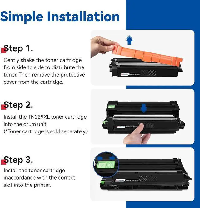 Alt view image 4 of 6 - TN229XL TN229 Black Toner Cartridge High Yield MFC-L3720CDW L3780CDW 2-Pack