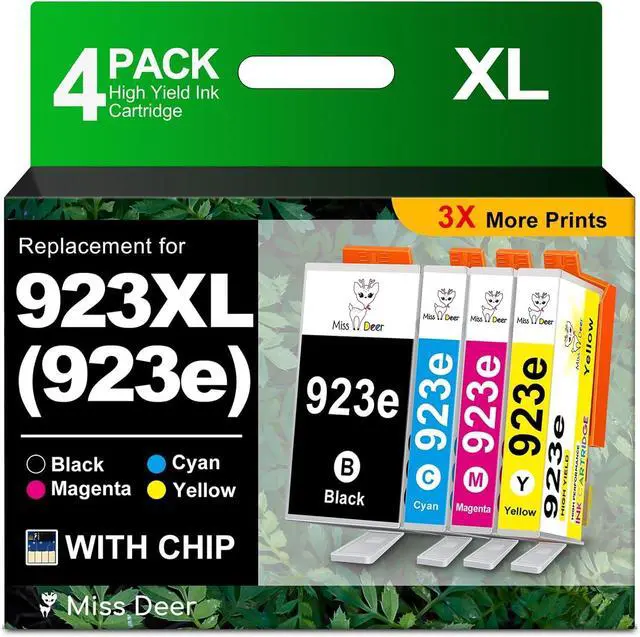 Main image of Miss Deer 923 Ink Cartridges for HP OfficeJet Pro 8130e 8135e Printer HP923