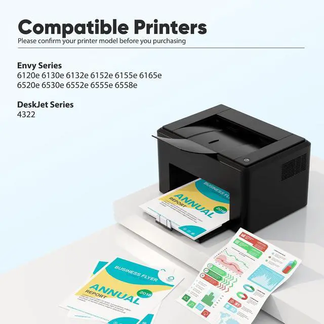 Alt view image 2 of 7 - 68XL 68 Ink Cartridges Black/Color Combo Pack Compatible for HP Ink 68