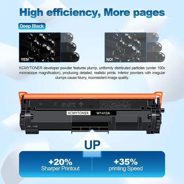 Alt view image 5 of 7 - W1410a Compatible for HP 141A Toner Cartridge Black for LaserJet Pro M110w MFP M140w M139w(4 Pack)
