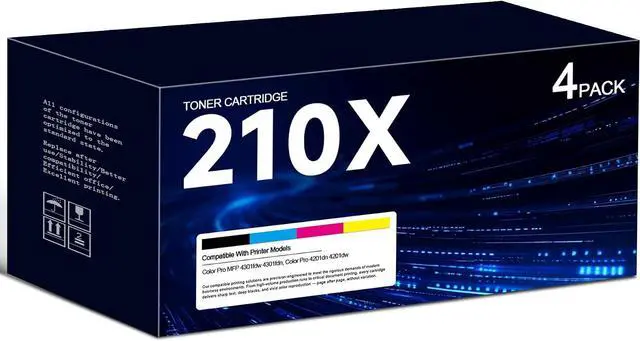 Main image of 210X W2100XQ1 Cartridge Toner CMYK 4-Pk Replacement for HP 4201/4301