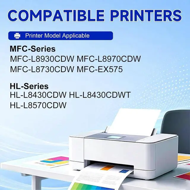 Alt view image 2 of 7 - TN635XL Toner Cartridge 4-Pack Compatible with Brother MFC-L8930CDW