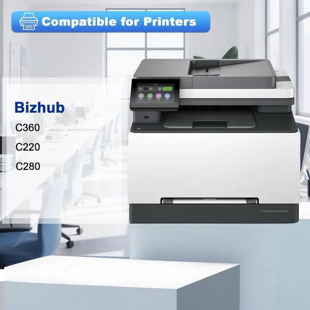 Alt view image 2 of 7 - TN-216 TN-319 Toner Cartridge High Yield Replacement for Konica Minolta TN216K TN216C TN216M TN216Y TN-216 Toner Compatible with Minolta Bizhub C360 C220 C280 Printer(B/C/M/Y)