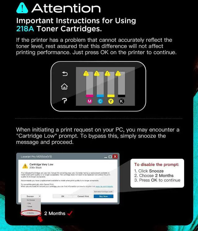 Alt view image 4 of 7 - iNKPAD 218A Toner Cartridges 4 Pack Replacement for HP 3301fdw 3301cdw