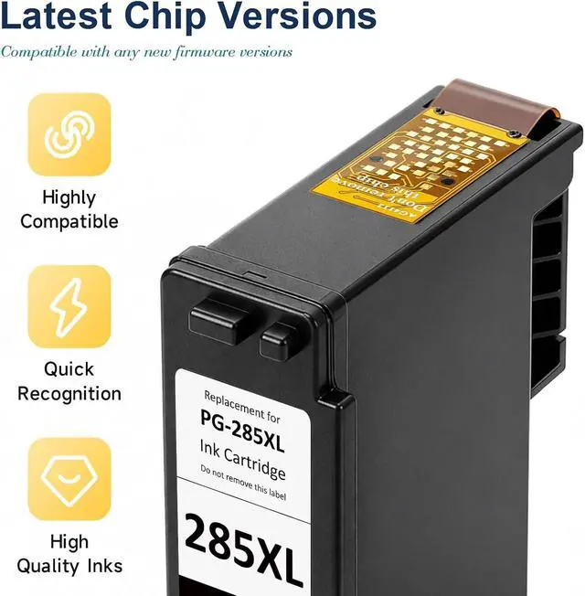 Alt view image 4 of 7 - 285XL Black Ink Cartridge Compatible for Canon 285 Black Ink Cartridges