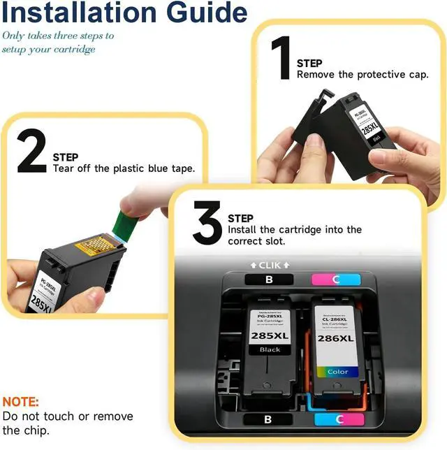 Alt view image 6 of 7 - 285XL Black Ink Cartridge Compatible for Canon 285 Black Ink Cartridges