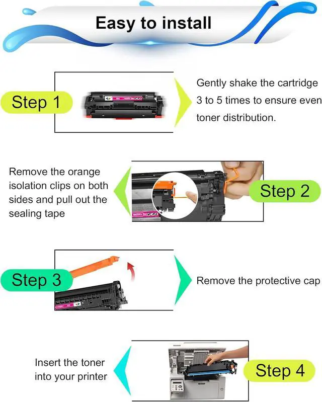 Alt view image 5 of 5 - 054 Toner Cartridge Set Replacement for Canon 054 054H Toner Cartridges