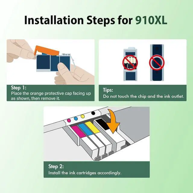Alt view image 4 of 7 - VICTONER 910XL 910 8020 Ink Cartridges Combo Pack Replacement for HP Printer 910 XL 910XL/910 Black and Color Multipack for OfficeJet Pro 8020 8015 8035 8025 8010 8018 8028 8022 8030 Printer