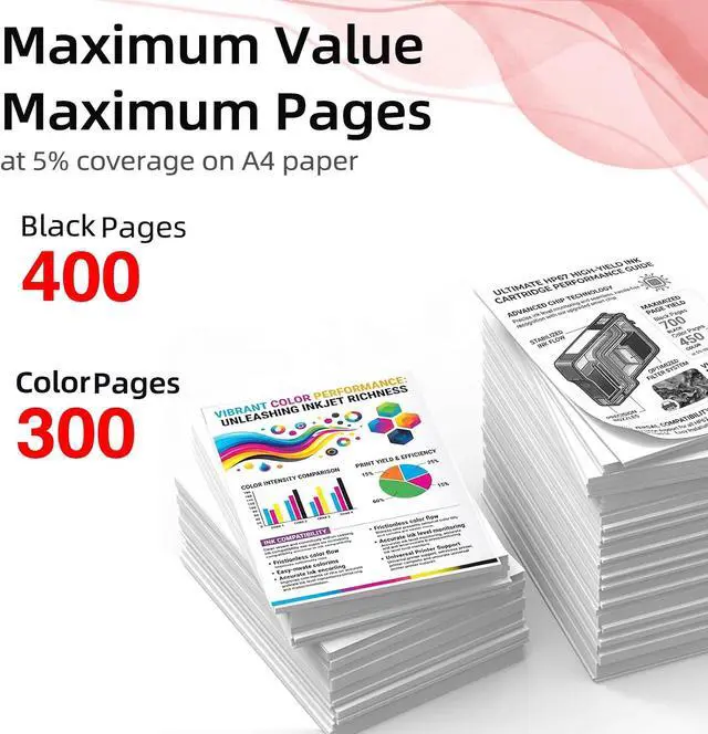 Alt view image 3 of 7 - 276XL Color Ink Cartridges (2 Pack) Replacement for Canon CL 276 XL CL276XL CL276 Work with Cannon Pixma TS3522 TR4720 TS3500 TS3520 TR4700 TS3700 TS3720 TS3722 TR4722 TR4723 TR4725 Printer