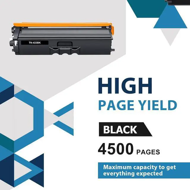 Alt view image 3 of 6 - TN433BK TN433 Black Toner Cartridge TN431BK TN-433 TN 433 TN431 TN-431