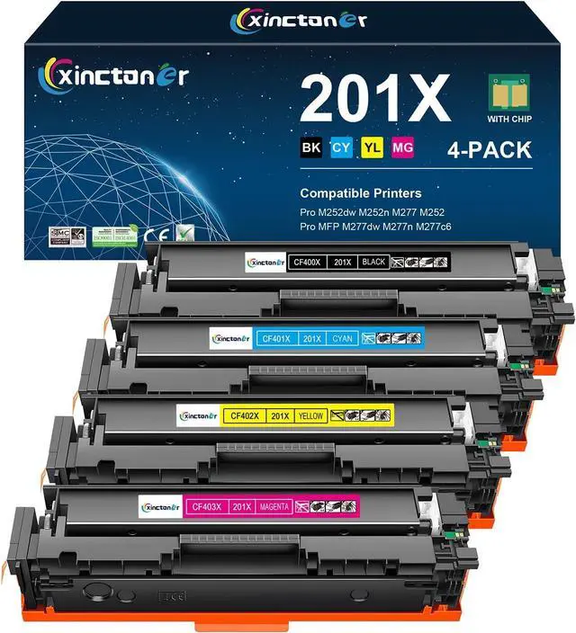 Main image of 201X Toner Cartridge 4 Pack CF400X High Yield M277dw M252dw Toner