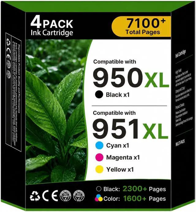 Main image of 950XL 951XL Compatible for HP 950 951 Ink Cartridges Combo Pack 4 Pack BCMY