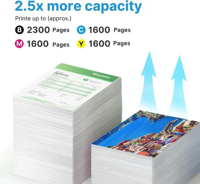 Alt view image 3 of 7 - 950XL 951XL Compatible for HP 950 951 Ink Cartridges Combo Pack 4 Pack BCMY