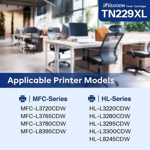 Alt view image 2 of 6 - TN229XL High Yield Toner Set 4PK Compatible for Brother TN-229XL TN 229