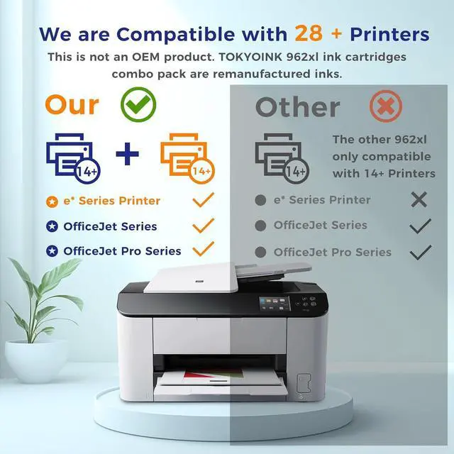 Alt view image 3 of 7 - 962XL 962 Ink Cartridges Replacement for HP 962XL Ink Cartridges Combo Pack