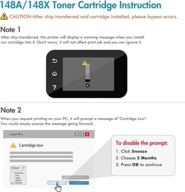 Alt view image 7 of 7 - No Chip 148A W1480A Toner Cartridge Black High Yield 4001n MFP 4101fdw