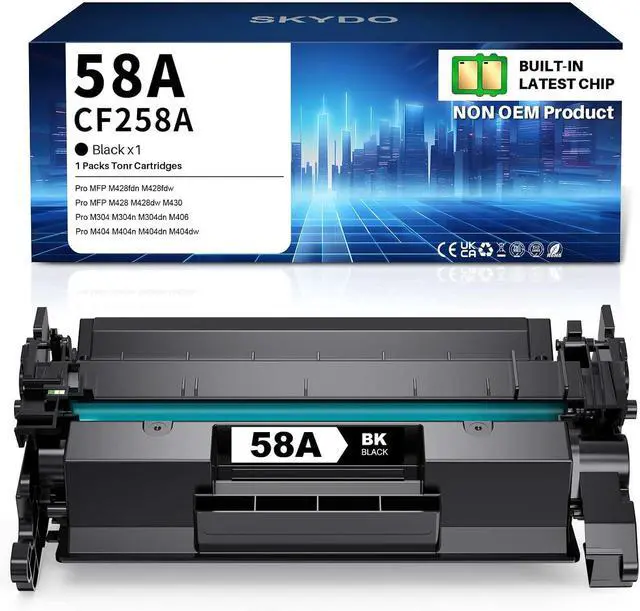 Main image of Compatible for 58A Black Toner Cartridge (with chip) for HP CF258A,1 Black