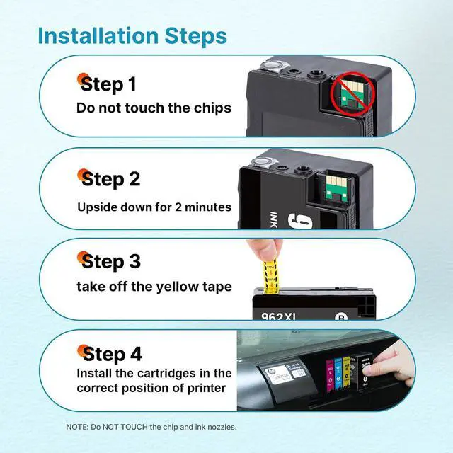 Alt view image 4 of 7 - 962XL Ink Cartridges Combo Pack Compatible for HP 962XL High Yield